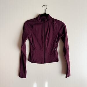 Nike x Skims Matte Currant Burgundy Mock Neck Full Zip Jacket NikeSKIMS